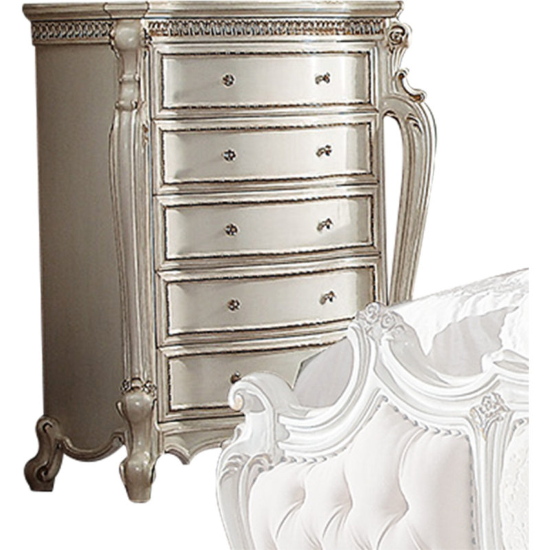 Commode, Perle antique / Chêne cerise