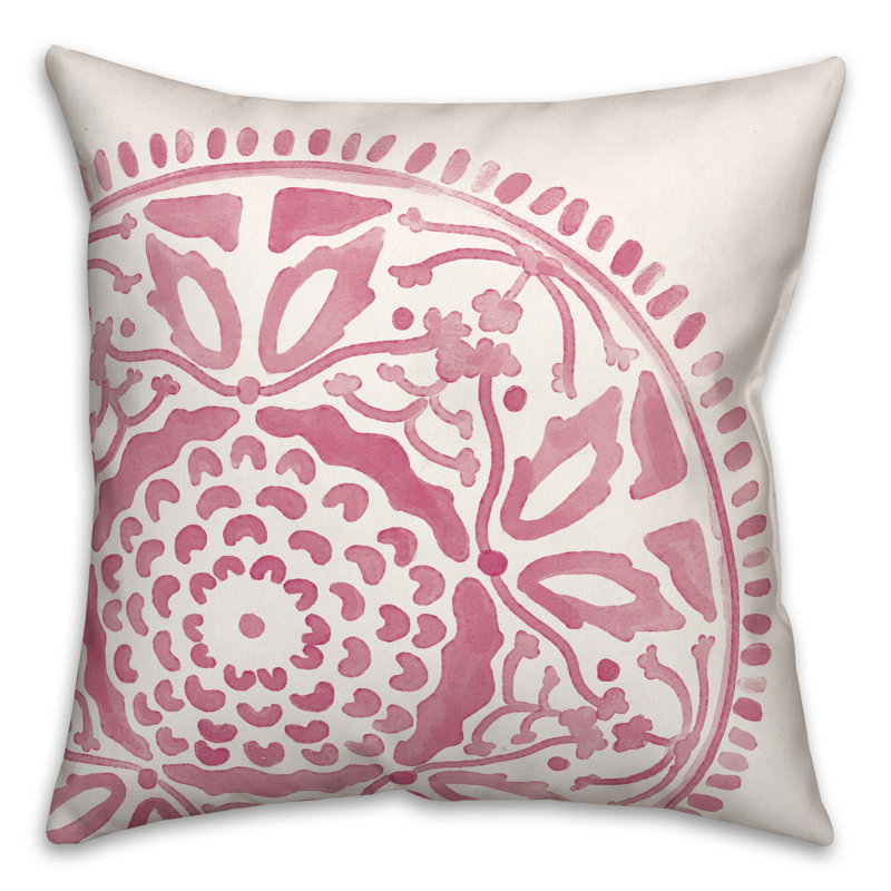 Housse et insert de coussin extérieur d'extérieur, Pink, Floral 5