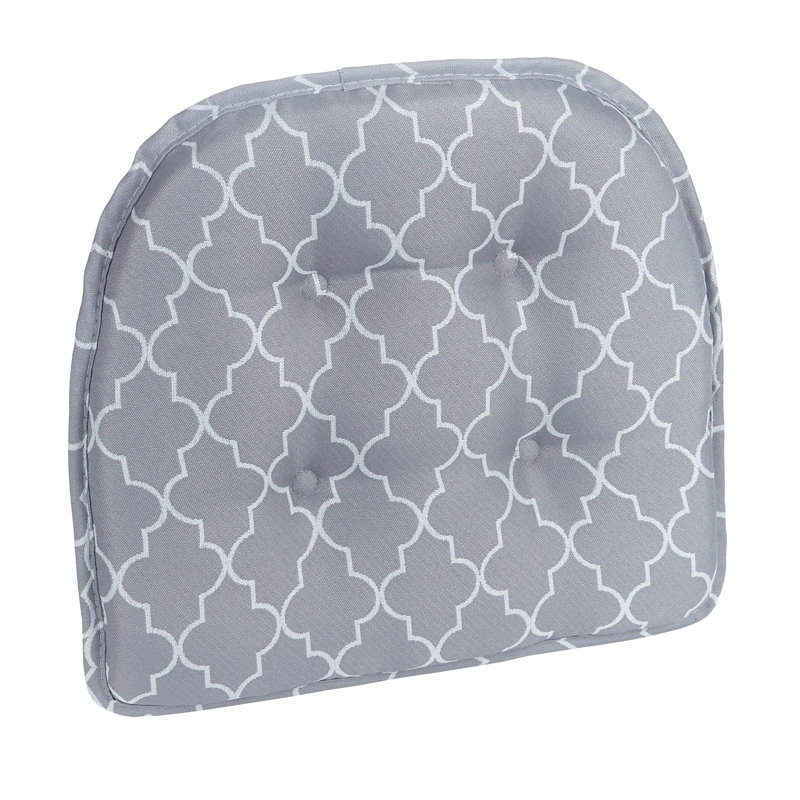 Non-Slip Berkely Dining Room And Kitchen Seat Cushions, 16 X 15 X 2 Inches, Gray