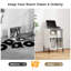 Record Player Stand w/Charging Station 5 Storage Compartments Anti-toppling Kits-1777008426