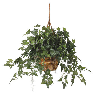 Lierre anglais en soie plante suspendue dans un panier