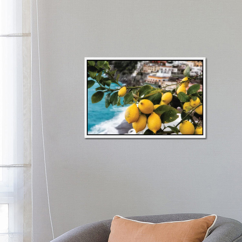 Close Up View Of A Lemon Tree With Fruit, Positano, Amalfi Coast, Campania, Italy by George Oze - Print on Canvas