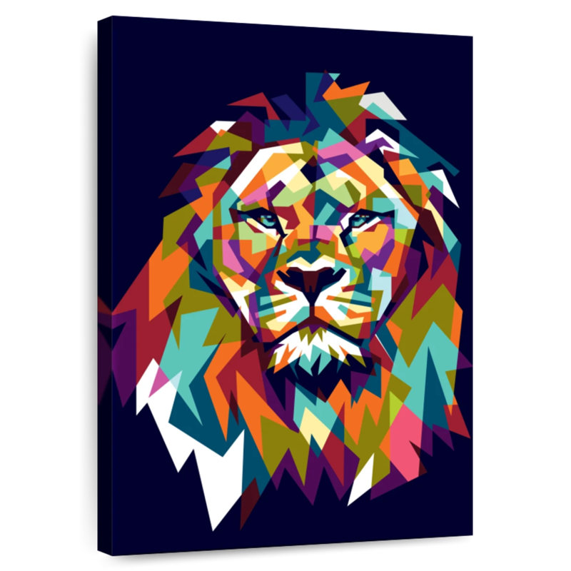 Brampt Lion Head Mosaic, 30" H x 20" W