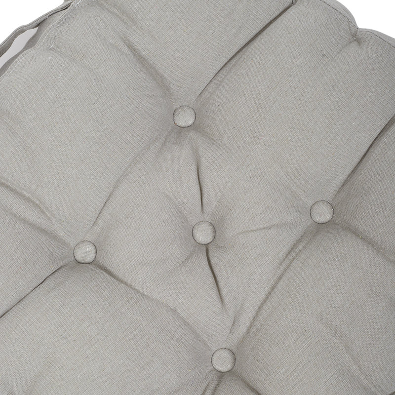 Square Chair Cushion with Handle, Beige
