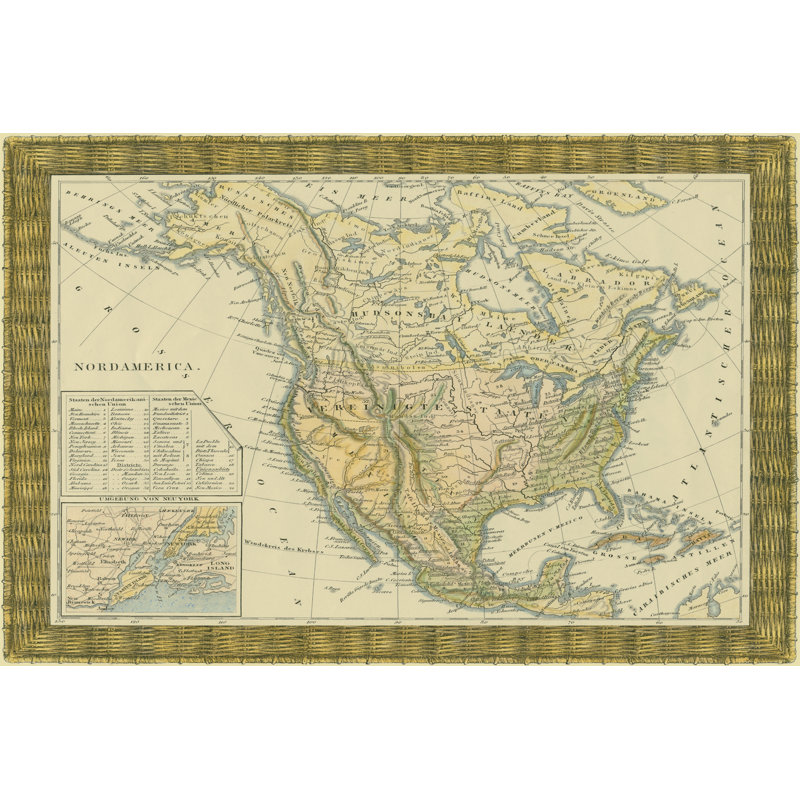 Miniature Maps - Wrapped Canvas Art Prints, 30cm H x 46cm W