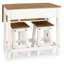 Johnryan Pine Solid Wood Solid Wood Top Four Leg Dining Set