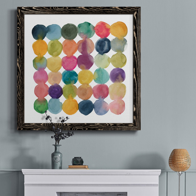 Modern Garden III - Peinture sur toile encadrée, H 20 po x l 20 po x P 1,5 po, Cadre noir