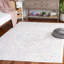 Tapis oriental gris en jute / polypropylène / latex tissé à la machine Lowrey-2120913419