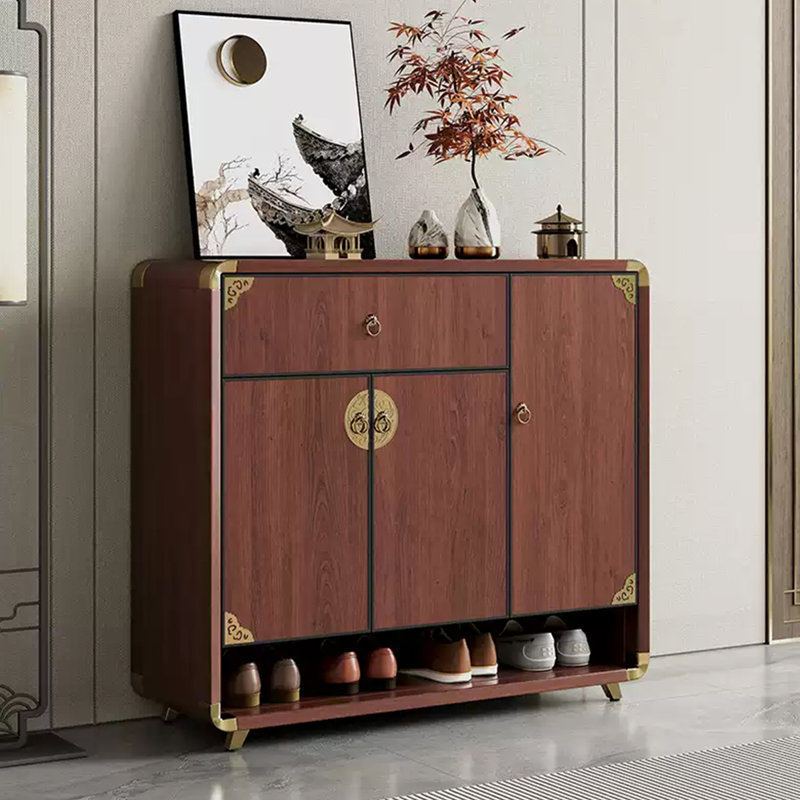 Walnut Aluminum Shoe Storage