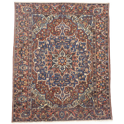 Tapis brun rouille traditionnel 10X13