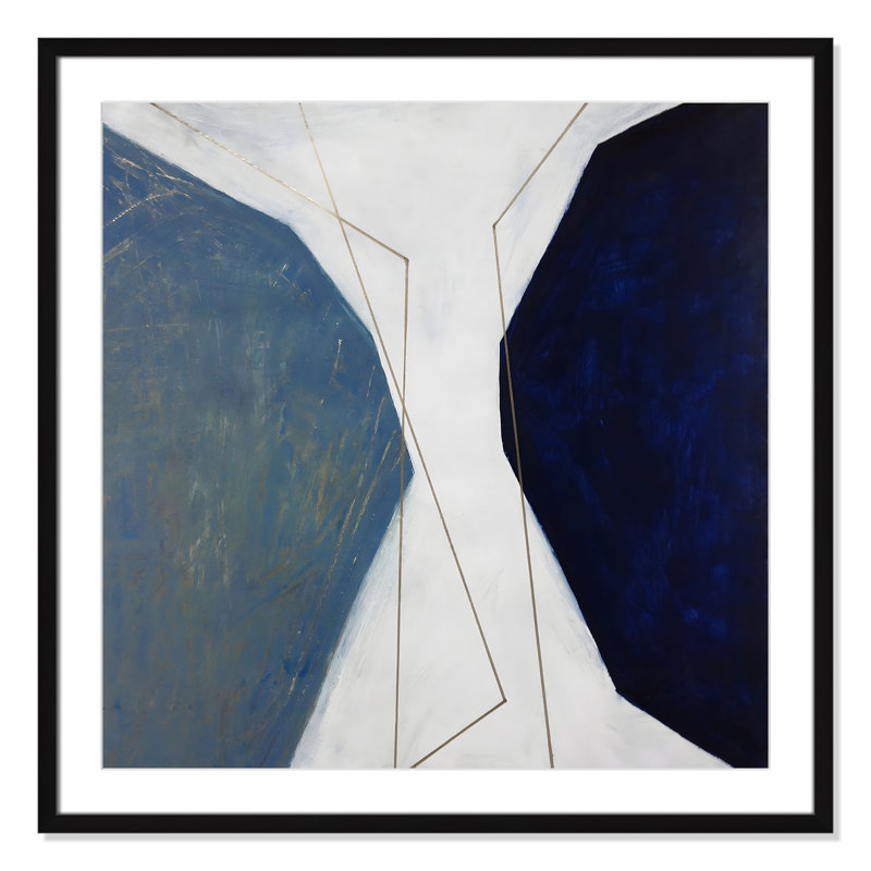 «Octagon Abstraction II» par Casa Fine Arts, Cadre simple noir, Oui, H 32 po x l 32 po x P 1,25 po