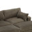3 - Piece Upholstered Light Brown Faux Rabbit Fur Flannel Reversible Modular Sofa Living Room Sectional Couch with Ottoman-1401125650-1401125649