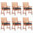 Patio Dining Chairs Outdoor Patio Chair with Cushions Solid Wood Acacia-326246736