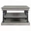 Table basse 55,1 po en bois avec 2 tablettes de rangement ouvertes - Finition grise