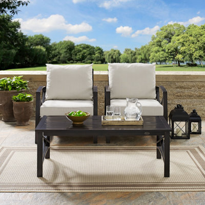 Mosier 2 - Person Patio Conversation Set with Cushions