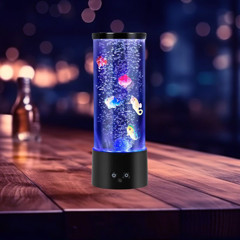 Lampe DEL pour aquarium à bulles, lumière de nuit d'aquarium à changement de couleur, lampe sensorielle alimentée par USB pour chambre d'enfant, décor de bureau