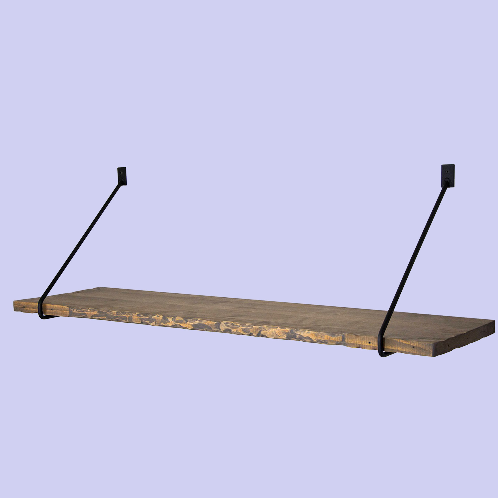 Millwood Pines Spruce Wood Bracket Minimalist Wall Mounted Shelf Wayfair