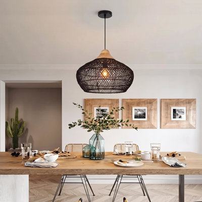 Luminaire suspendu géométrique naturel à 1 lumière Bridin