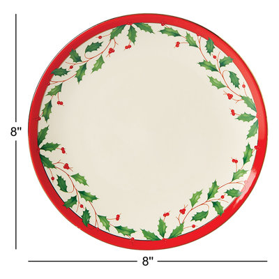 Holiday 8" Porcelain Salad Plate