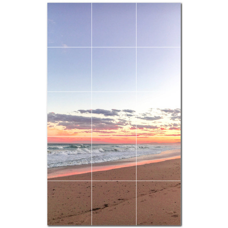 Murale décorative en céramique 8 po x 8 po Sunset