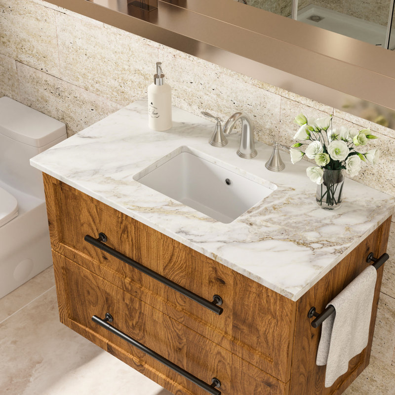 18"X12" White Ceramic Sink With Overflow - Undermount, Stylish, Acid- For Multiple Locations Undermount Bathroom White, Stylish Design, Low Water Absorption Various Areas