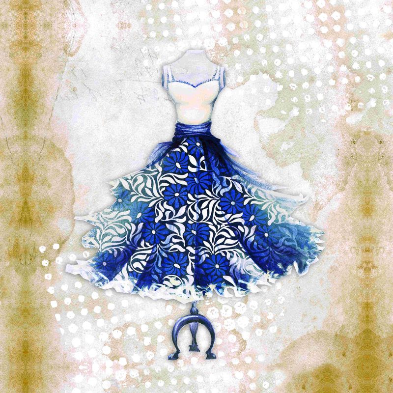 «Blue Dress 2», reproduction sur toile tendue, L 20 po x H 20 po