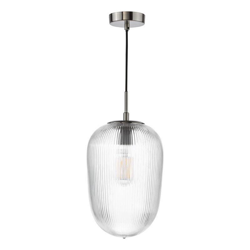 Abrielle 1LT PENDANT, Brushed Nickel/Clear