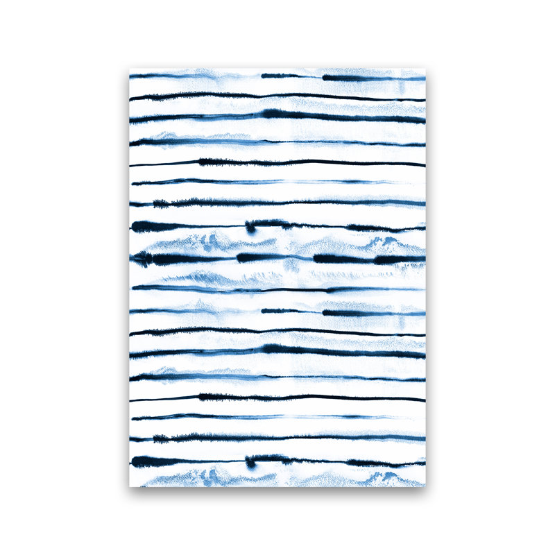 Electric Ink Lines White - Print, No Framed, 59cm H x 42cm W x 1cm D
