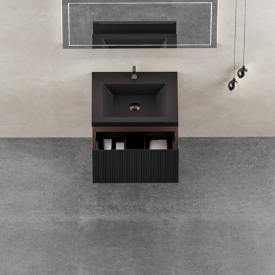 Meuble-lavabo flottant avec lavabo