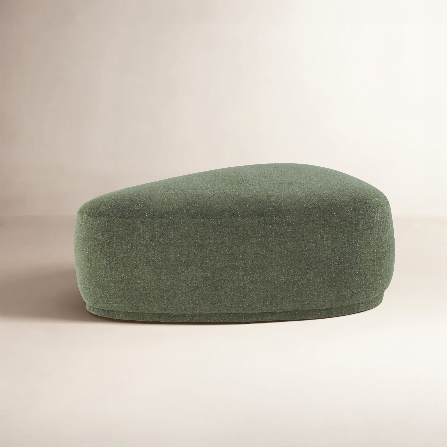 Adna 44'' Triangular Upholstered Ottoman, Mellow Forest Chenille