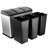 Steel Step On Multi-Compartments Trash & Recycling Bin - 4 Gallons