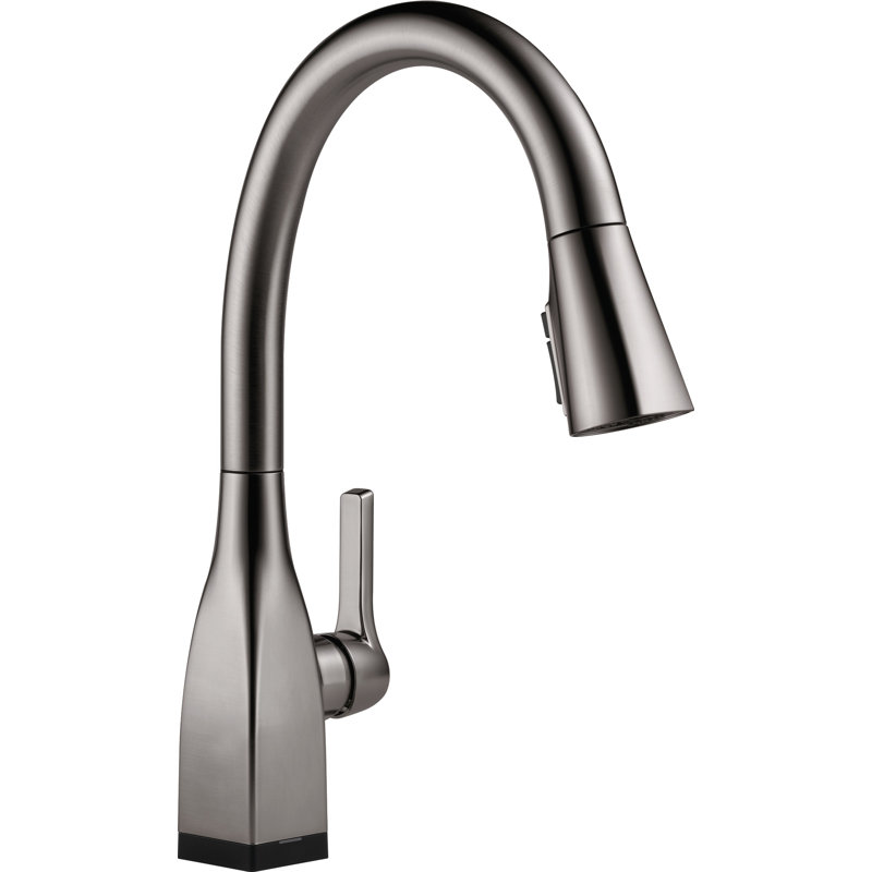 Mateo Pull Down Touch Single Handle Kitchen Faucet with MagnaTite® Docking and Touch2O® Technology, Black Stainless