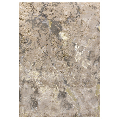 Aurora AU04 Galaxy Metallic Gold Area Rug