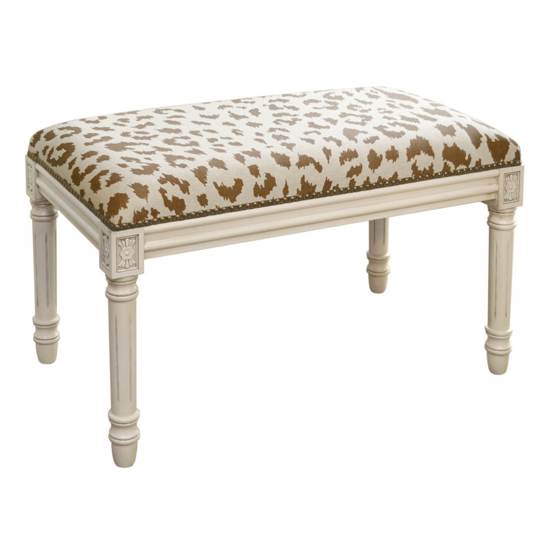 Banc de rangement rembourré Teja, Caramel