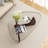Modern Triangle Glass Coffee Table With Tempered Glass Top And Solid Wood Base, Mid-Century Living Room Center Table, Small Space Coffee Table-697055181-697055219-697055216