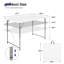 Table pliante blanche de 4 pi, plastique robuste, hauteur réglable, portable avec poignée, intérieur et extérieur-123389858