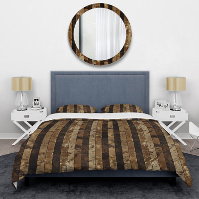 Brown Stripe - Glam Duvet Cover Set