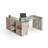 Orpheus Modular L-Shaped Glass Writing Desk