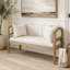 Banc rembourré avec pieds tournés-133390597