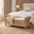 Anesty 56'' W Upholstered Flip Top Storage Bench with Solid Wood Legs and Segmented Pockets