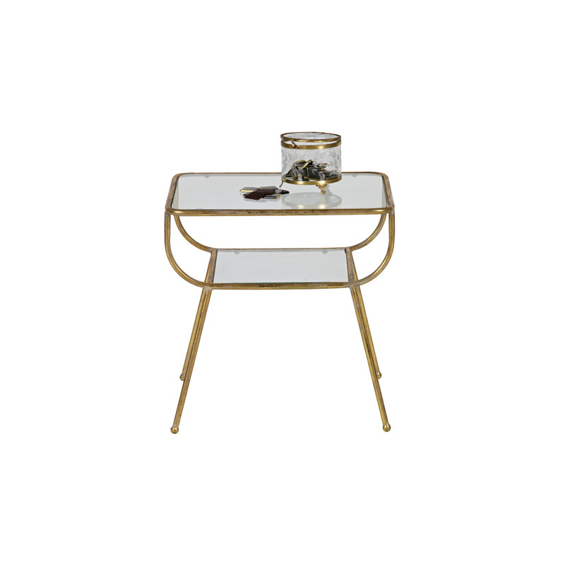 Glass Top End Table