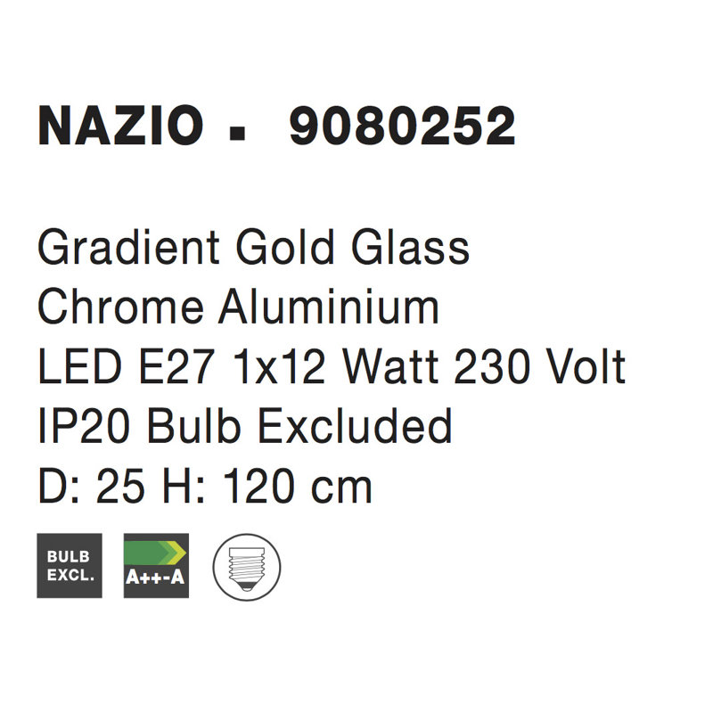 1 - Light Single Pendant, Gold