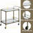 Kitchen Cart, Serving Cart With Glass Shelves