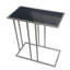 Table de bout 26 po avec cadre en marbre et fer noir