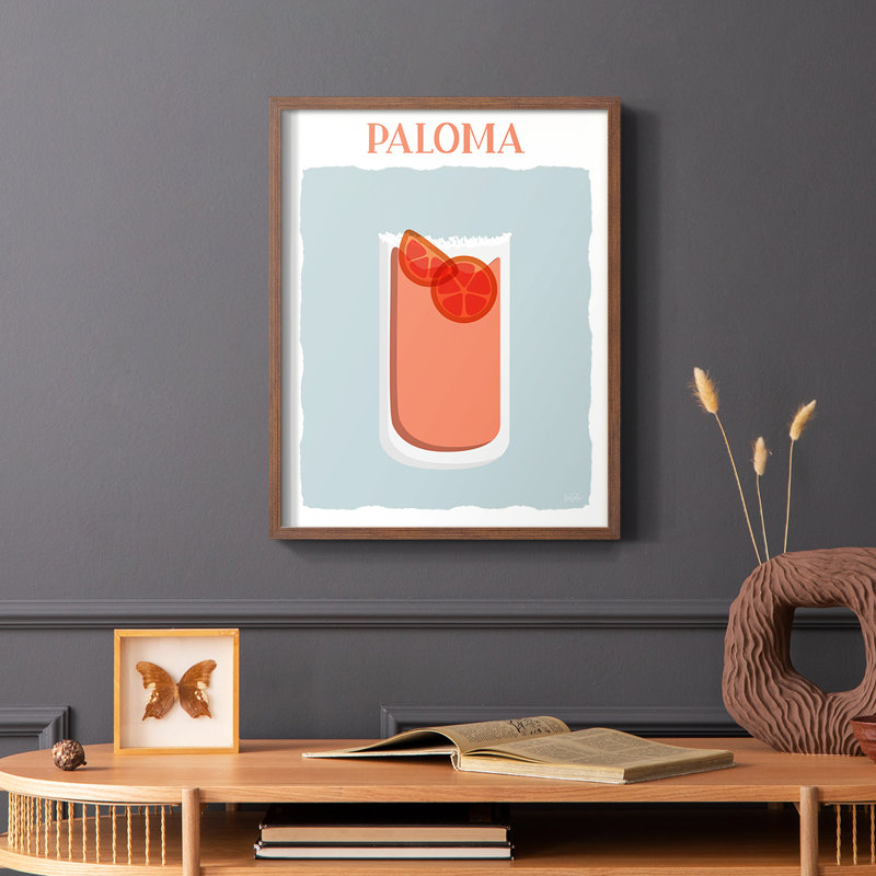 Reproduction encadrée Paloma - bois massif, Brun, H 14 po x l 11 po