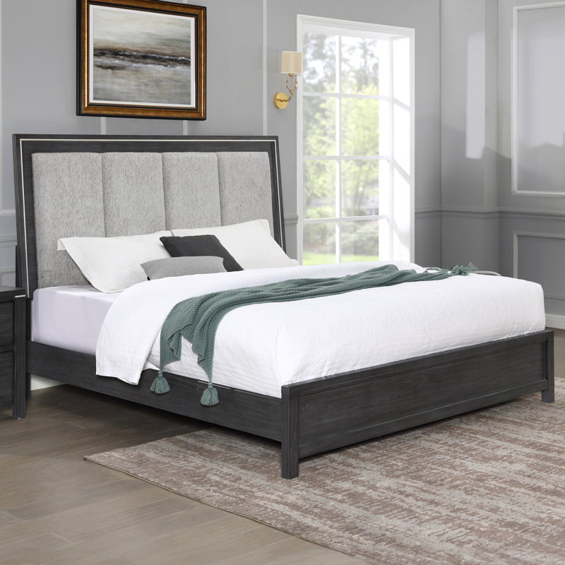 Annet Upholstered Panel Bed, King