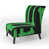 Mélange de polyester vert / noir