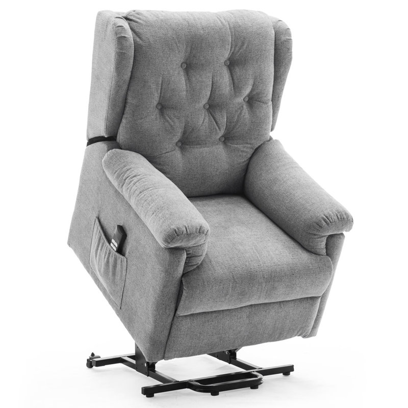 Warwickshire 79cm Wide Lift Assist Wing Chair Recliner, Grey