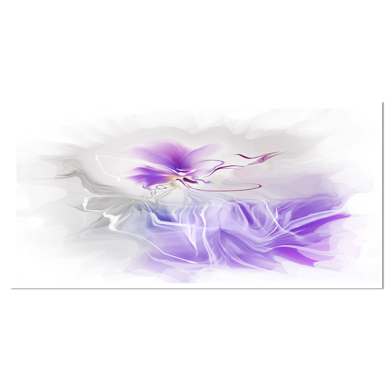 « abstract painted blue motif floral », impression sur toile tendue, H 20 po x l 20 po x P 1 po