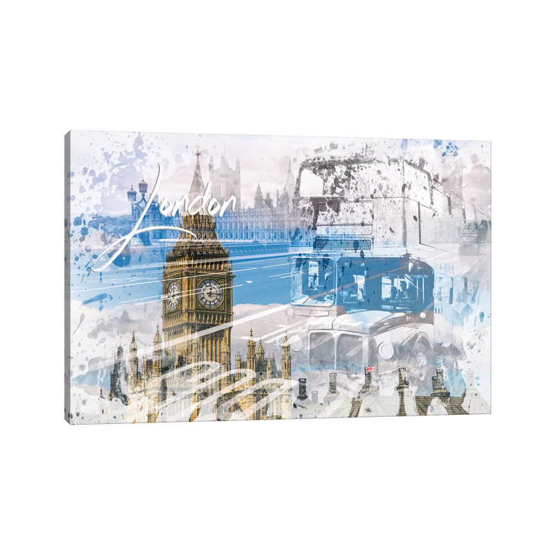 City Art Westminster Collage by Melanie Viola - Wrapped Canvas Print, 66.04 cm H x 45.72 cm W x 1.91 cm D